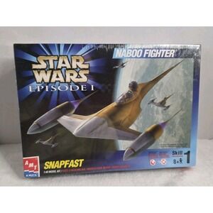 New Naboo Starfighter Star Wars Episode 1 AMT Ertl Die Cast 1:48 Model Kit  QIK